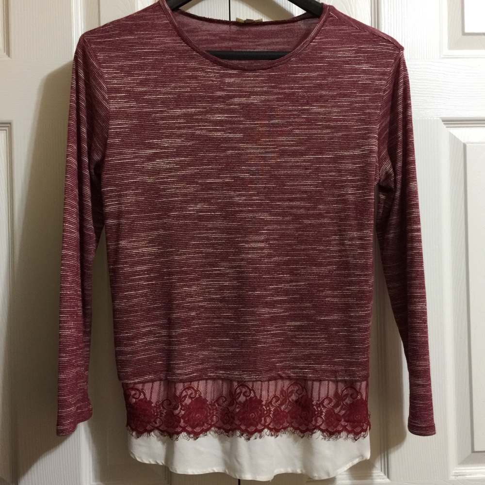 Top with Beautiful Lace Detail & Layered Bottom